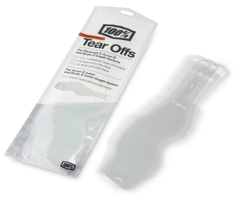 100% Generation2 Youth Standard Tear-Offs 3 100% Generation2 Youth Standard Tear-Offs