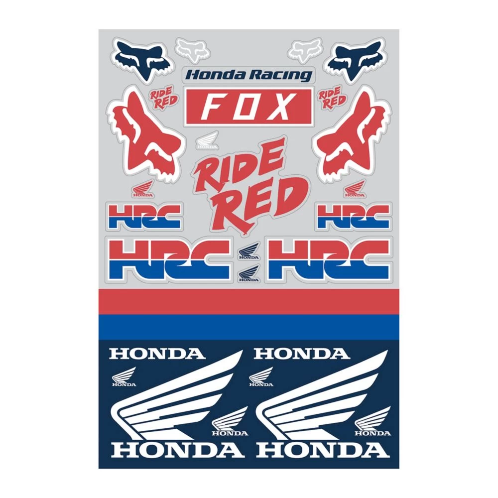 Fox Racing Fox Honda Track Sticker Pack 3 Fox Racing Fox Honda Track Sticker Pack